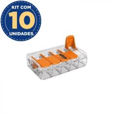 Imagem de Kit Com 10 Conector De Emenda 5 Polos 1,0A 6,0mm 41a 221-615 Wago