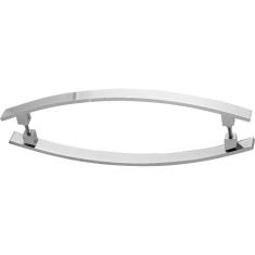 Imagem de Puxador De Porta Barra Chata Curvo Arco Cromado 1.20 Metro