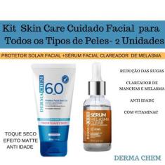 Imagem de Kit Skin Care Para Todos Os Tipos De Peles Protetor Solar Facial +Séru