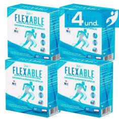Imagem de Kit 4 Colágeno Tipo 2 Flexable Global Suplementos 60 Cápsulas 40Mg