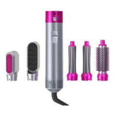 Imagem de Secador Cabelo 5X1 Escova Alisa Modela Enrola Cachos Potente - Shoppin