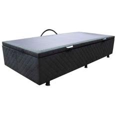 Imagem de Base Cama Box Baú Solteiro Suede Preto