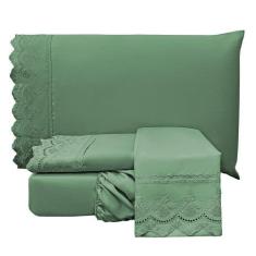 Imagem de Jogo De Lençol King Lauren 300 Fios 4 Peças - Dona Zezé