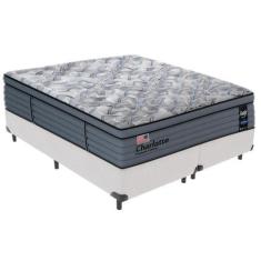 Imagem de Cama Box Branco E Colchão Queen Charlotte Molas Ensacadas Sealy