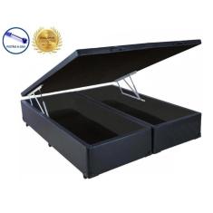 Imagem de Cama Box Baú Casal Preta Bipartida Com Pistão A Gás - 138x188x41