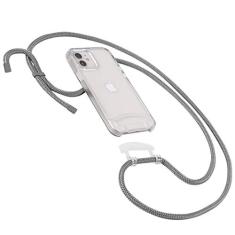 Imagem de HoldingIT Capa transversal transparente para iPhone 12/12 Pro com cordão destacável, capa transversal 2 em 1 para iPhone com proteção contra quedas, corda ajustável