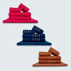 Imagem de Jogo De Toalhas 15 Pçs Coleção Dubai 100% Algodão Rs+az+mr