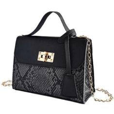 Imagem de Bolsa Pequena Quadrada Feminina com Estampa de Cobra-Feminino