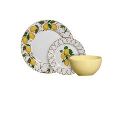 Imagem de Aparelho de Jantar Redondo de Cerâmica 12 peças - Limão Siciliano olist