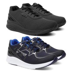 Imagem de Tênis Masculino Esportivo Academia Moderno Caminhada Kit 2-Masculino