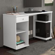 Imagem de Mesa De Computador Com Prateleiras Million Branco - Patrimar