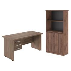 Imagem de Mesa 1600 Com Armário Belvedere Noce