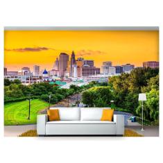 Imagem de Papel De Parede Cidade Prédios Entardecer 3D Ncd245