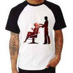 Imagem de Camiseta Raglan Cabeleireiro - Foca Na Moda