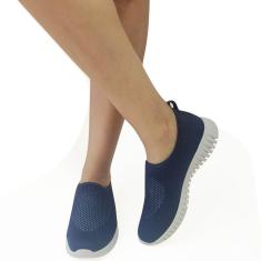 Imagem de Tênis Slip On Feminino Usaflex Tricot Baixo Sola Conforto-Feminino