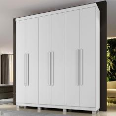 Imagem de Guarda-Roupa Casal Viena 6 Portas 3 Gavetas Branco - Panorama Móveis
