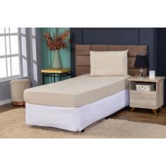 Imagem de Jogo De Lençol Solteiro 2 Peças Algodão Micro Percal Com Elástico E Fr