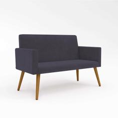 Imagem de Sofá Namoradeira Pés Palito Sala, Quarto - Cinza