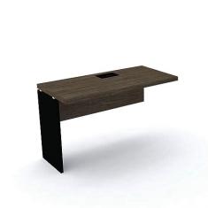 Imagem de Mesa de Escritório Complemento 120 x 60 cm Pe40 em Mdp Cor Imbuia Terra Base Preta