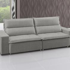 Imagem de Sofá Supreme - Retrátil / Reclinável 240 Cm Linho Cinza