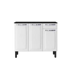 Imagem de Balcão de Cozinha em Aço 3 Portas e 1 Gaveta Rose Itatiaia Branco