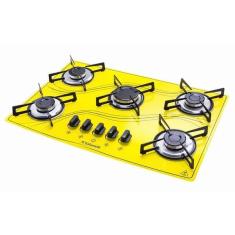 Imagem de Fog o Cooktop 5 Bocas A G s Safanelli Amarelo Fca501 Bivolt