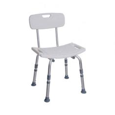 Imagem de Banqueta Banho D2 Dellamed - Altura Ajustável - Branco/Cinza