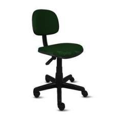 Imagem de Cadeira Secretária Em Base Giratória - Tecido Crepe Verde Musgo - Pp02