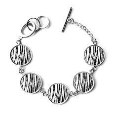 Imagem de DIYthinker Pulseira de textura, linha vertical, pincel, pingente, joia