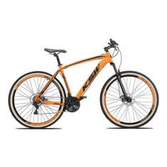 Imagem de Bicicleta Aro 29 KSW 2x9V Freio Hidráulico Trava Guidão, Laranja neon,