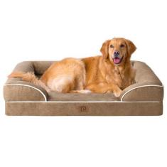 Imagem de Cama ortopédica para cães EHEYCIGA Waterproof Memory Foam XL Camel