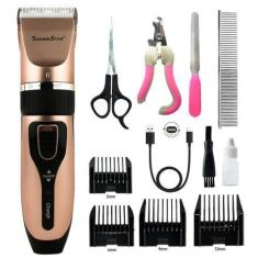 Imagem de Máquina De Cortar Cabelo Profissional Para Cães E Gatos, Kit Recarregá
