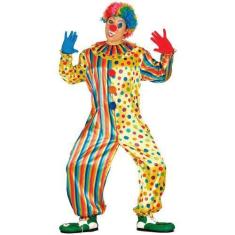 Imagem de Fantasia Adulta Masculina Carnaval e Halloween Roupa de Palhaço de Cir