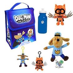 Imagem de Gifts by We 3 Books Dav Pilkey Conjunto de lancheira grande com isolamento térmico para crianças com pelúcia (veja variações)