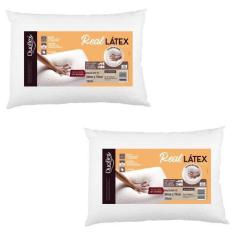 Imagem de Kit 2 Travesseiros Linha Real Látex - 16cm - Duoflex