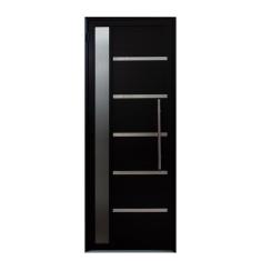 Imagem de Porta Lambril Solara com Puxador e Visor 90 x 2.10 Preta Lado Esquerdo – Hale