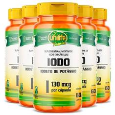 Imagem de Kit 5 Iodo Iodeto de Potássio Unilife 60 cápsulas