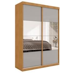 Imagem de Guarda Roupa Com Espelho 2 Portas Bonfim Naturalle Off White