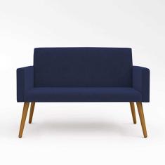 Imagem de Sofá Namoradeira 2 Lugares - Balaqui Decor Azul Marinho
