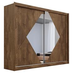 Imagem de Guarda-Roupa Roupeiro Europa MDF 2 Portas de Correr, 4 Gavetas Santorini