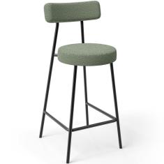 Imagem de Banqueta Baixa Para Cozinha Sala De Jantar Bar Bancada Milão L02 Bouclê Oliva - Lyam Decor