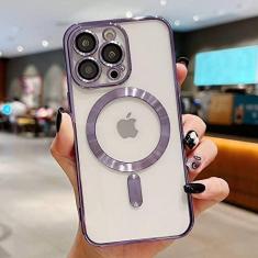 Imagem de Estojo transparente de carregamento sem fio para iPhone 14 13 12 11 Pro Max X XR XS 7 8 Plus SE 2020 22 Mini capa macia, roxo, para iPhone 8