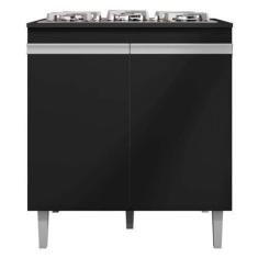 Imagem de Balcão para Cooktop 2 Portas Andréia Preto AJL Móveis