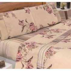 Imagem de Jogo de Cama Lençol Box Estampado Casal 3 Peças 400 Fios - Estampas So
