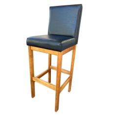 Imagem de Banqueta Estofada Corino Preto Decor Loppes