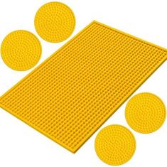 Imagem de Kit Bar Mat Porta Copos 45 X 30 + 4 Porta Copo Bolacha Chopp ()