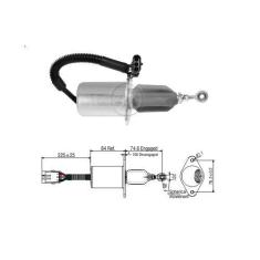 Imagem de Solenoide De Corte Bomba Injetora Vw Titan Cummins Equipamentos 3935650 3970416 Vw 2To201114 2To201114a