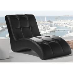 Imagem de Divan Revestimento em Sintético Preto - SOFÁ DIRETO DA FÁBRICA