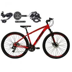Imagem de Bicicleta Aro 29 Ksw Xlt Shimano Deore E Altus 27v Freio Hidráulico Garfo Trava - Vermelho Tam.21