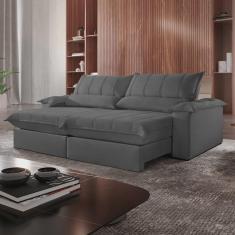 Imagem de Sofá Retrátil e Reclinável com Catraca Blindada 220cm Porto Bello